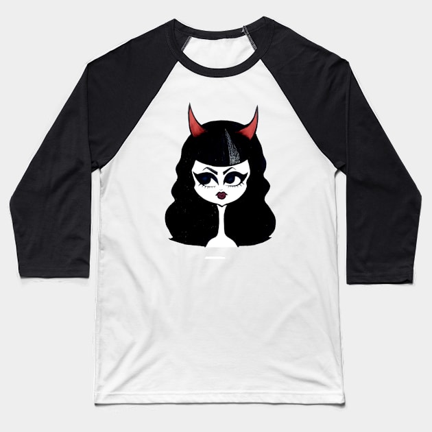 Devil Doll Baseball T-Shirt by Billydoll